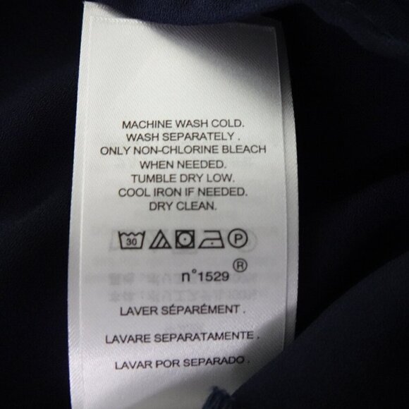 Ralph Lauren Ruffled Dress Women's Size 4 Blue Office Career Party V-Neck - Picture 8 of 8